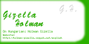 gizella holman business card